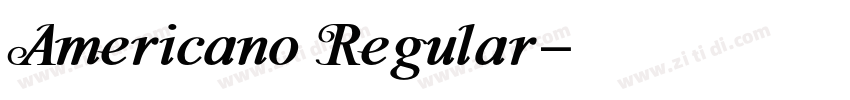 Americano Regular字体转换